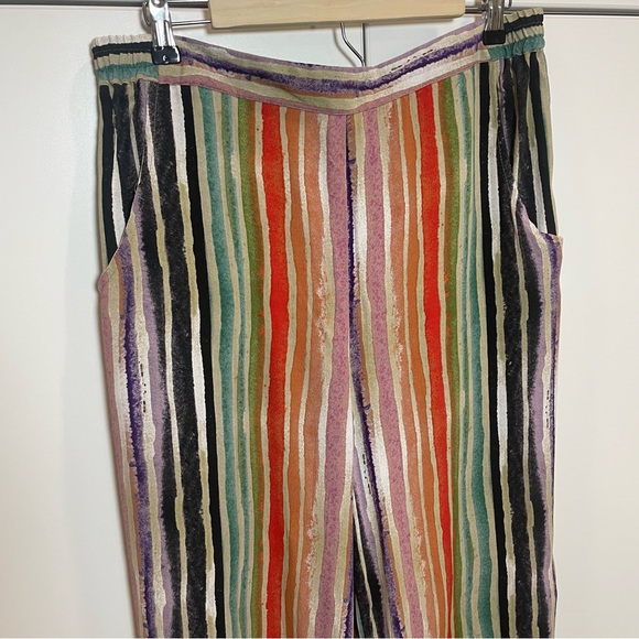 Peck & Peck Striped Wide-Leg Pants Size Large - Picture 4 of 8